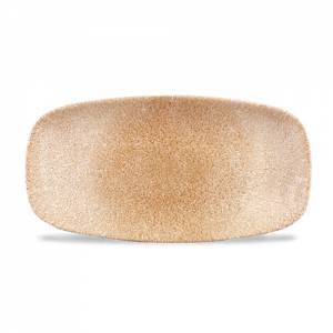 PLATE CHEF RECTANGULAR RAKU COLOR GARNET ORANGE DIM. 29.8x15.3CM. CHURCHILL