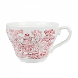 TASSE À THÉ COULEUR CRANBERRY WILLOW CONT. 19.8cl. CHURCHILL VINTAGE PRINTS