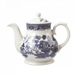 THEE-/KOFFIE KAN KLEUR BLUE WILLOW INH. 85,2CL. CHURCHILL VINTAGE PRINTS