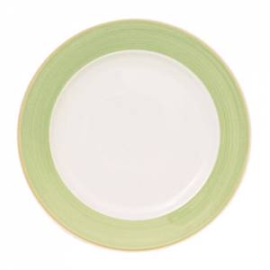 ASSIETTE PLATE DIAM. 25CM. COSMO GREEN CHINE CONTINENTALE