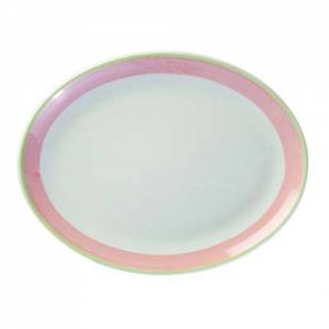 DISH OVAL DIAM. 30CM. COSMO PINK - CONTINENTAL CHINA