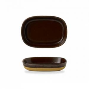 Schaal/tray afm. 17,3x11,9cm. Emerge kleur Cinnamon Brown Churchill