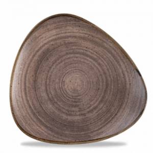 Bord driehoekig afm. 22,9cm. Stonecast kleur brown Churchill