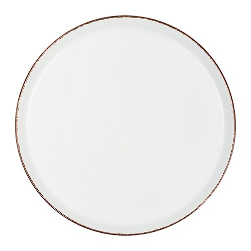 ASSIETTE PLATE DIAM. 28CM. NORDIKA MARRON CORAIL COULEUR MARRON