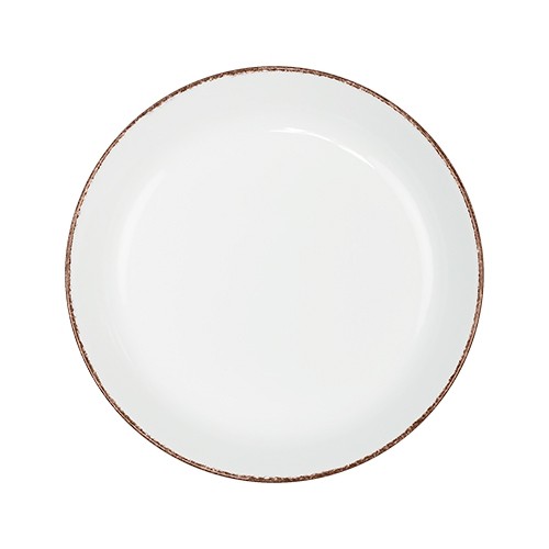 ASSIETTE PROFONDE DIAM. 24CM. NORDIKA COULEUR BRUN CORAIL BRUN CRÈME