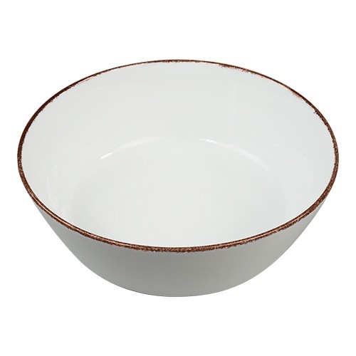 SALAD BOWL DIAM. 28CM. NORDIKA CORAL BROWN COLOR BROWN