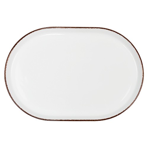 Bord ovaal afm. 34x23cm. Nordika Coral Brown kleur brown