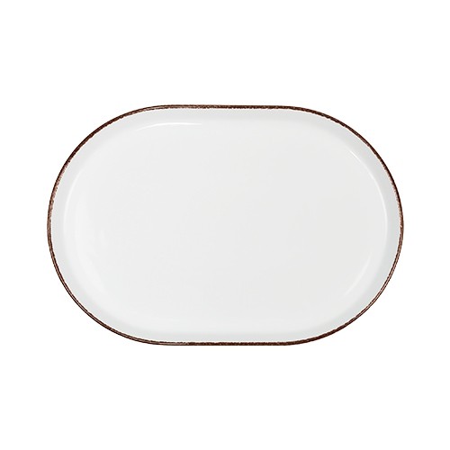 Bord ovaal afm. 29x20cm. Nordika Coral Brown kleur brown