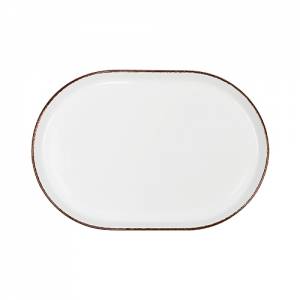 Bord ovaal afm. 29x20cm. Nordika Coral Brown kleur brown
