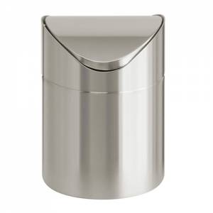 POUBELLE DE TABLE AVEC COUVERCLE TUMBLE DIAM. 12CM. HG. 17CM. MAT/SS