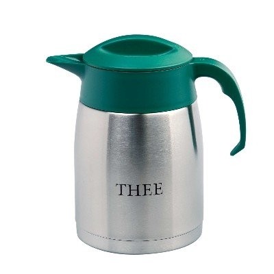 ISOLIERTER DOSE EASYCLEAN DOPPELWANDIGER EDELSTAHL-INHALT. 1,6 l. FARBE GRÜN MIT AUFDRUCK TEA