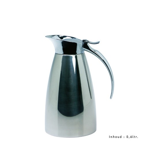 Isoleerkan Luxor inh. 0,6l. HG. 19,2cm. rvs hoog gepolijst