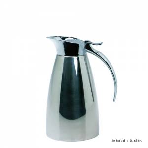 Isoleerkan Luxor inh. 0,6l. HG. 19,2cm. rvs hoog gepolijst