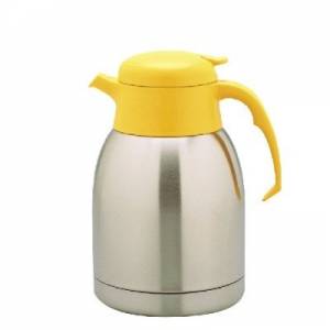 Isoleerkan Thermosteel dubbelwandig rvs inh. 1,5l. kleur geel