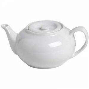 Theepot inh. 0,75l. porselein kleur wit