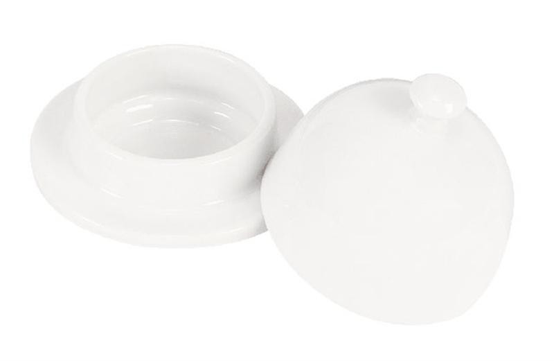 Boterpot met cloche diam. 9cm. HG. 8cm. porselein