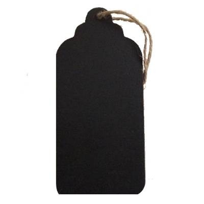 Krijtbordlabel hout incl. bevestigingstouwtje afm. 8x4cm.