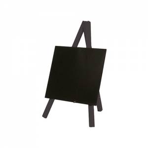 Krijtbordje Mini ezel afm. 13x15x24cm. zwart gelakt hout met pvc plaatje