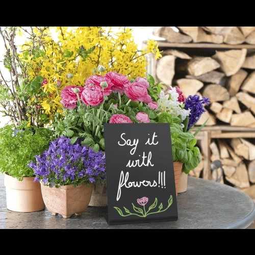 TISCHKREIDETAFEL L-BOARD A6 FARBE SCHWARZ ACRYL SET 3 STÜCK SECURIT