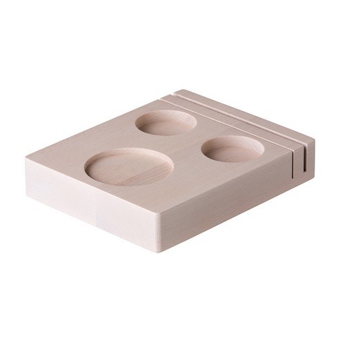 MENU CARD HOLDER WITH CUT-OUT FOR SALT AND PEPPER AND LIGHTING COLOR WHITEWASHED