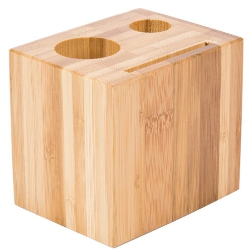 Tafelpresentatieblokje hout afm. 9x7x8,3cm. kleur bamboe