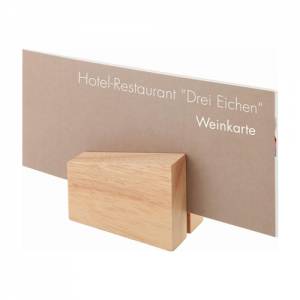 Menukaarthouder set 2 stuks 8,5x6cm. hout