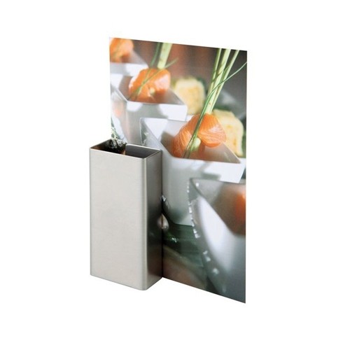 MENÜKARTENHALTER EDELSTAHL ABM. 8,5X4CM.