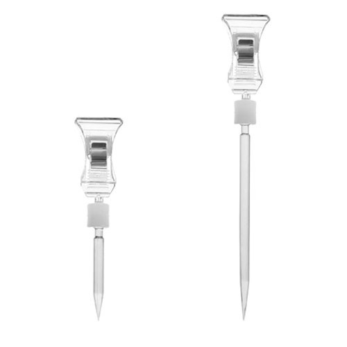 Prijskaarthouderklem HG. 95mm. transparant kunststof set á 10 stuks