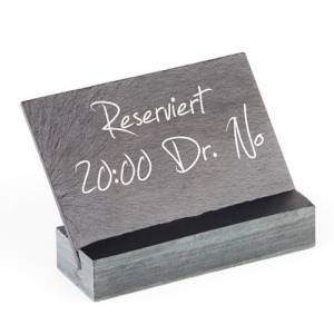 Tafelkaarthouder leisteen afm. 12x4x7cm.