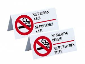 Tafelbordje niet roken