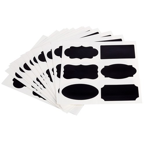 Krijtetiketten set á 12 vellen per vel 6 motieven afm. 8x4,6cm.