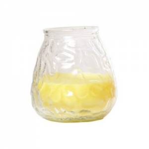 TISCHKERZE LOWBOY DURCHM. 10 CM. HGT. 10,5 cm. FARBE CITRONELLA