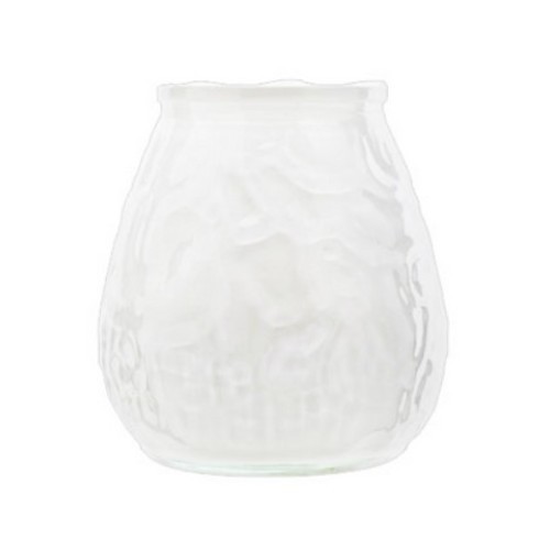 Tafelkaars Lowboy diam. 10 cm. hgt. 10,5 cm. kleur wit