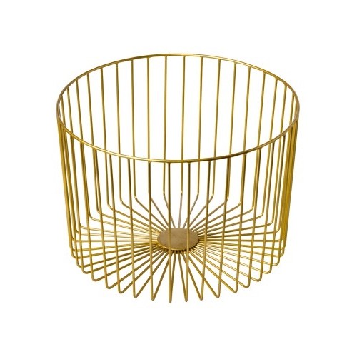 PRÄSENTATIONSKORB STAHL GOLD GRÖSSE. 33X23X(H)33CM.