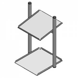 BUFFET SHOWER STRAIGHT MODEL 2 SHELVES (EXCL. BINS) DIM. (W)35X(D)33.5X(H)58CM. Stainless steel for GN 1/2-150