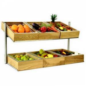 BUFFET SHOWER STRAIGHT MODEL 2 SHELVES (EXCL. BINS) DIM. 110X55.2X(H)57.5CM. stainless steel