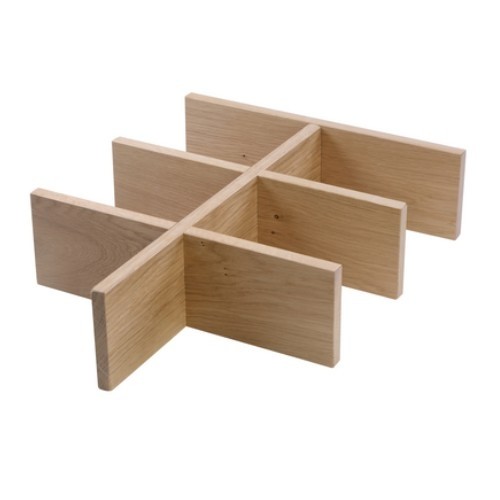 TEILUNG VON 7 FÄCHERN FÜR BROTKASTEN AUS EICHE, HÖHE 10 CM. EICHE