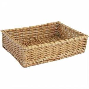 Broodmand zware uitvoering afm. 40x30x(h)10cm. riet