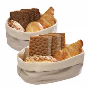 BREAD BASKET DIAM. 17CM. HG. 8CM. COTTON COLOR SAND