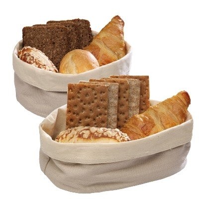BREAD BASKET DIAM. 20CM. HG. 8CM. COTTON COLOR SAND