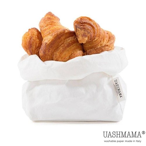 SAC DE RANGEMENT PAPIER LAVABLE EXTRA PETIT DIM. 5X5CM. HG. 11CM. COULEUR BLANC UASHMAMA