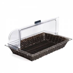 Buffetmand 1/1gn. afm. 56,5x36x10cm. kunststof kleur donkerbruin