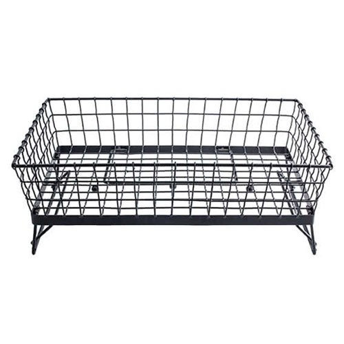 Broodmand/draadkorf afm. 52x30,5x13 zwart gecoat metaal