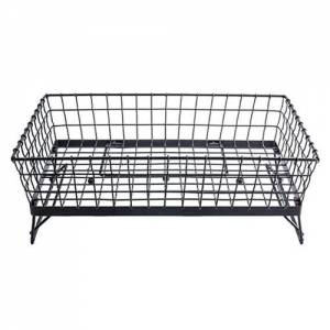 Broodmand/draadkorf afm. 52x30,5x13 zwart gecoat metaal