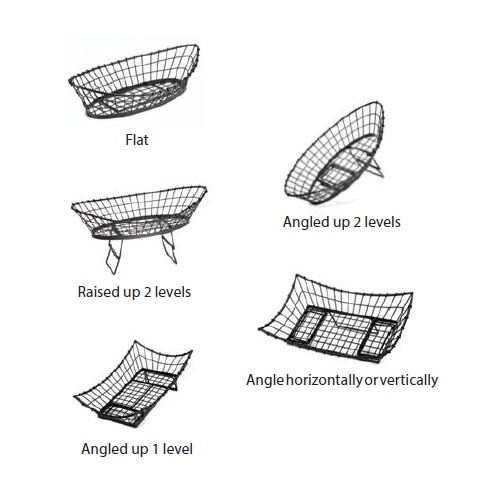 Broodmand/draadkorf afm. 52x30,5x13 zwart gecoat metaal
