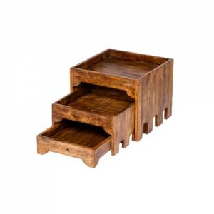 BUFFET ÉLÉVATEUR 3 COUCHES DIM. 40X40CM. BOIS