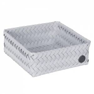 Brood-/fruitmand grijs afm. 18x18x(h)7cm. Handedby