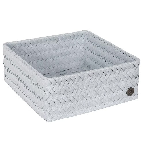 Brood-/fruitmand grijs afm. 24x24x(h)10cm. Handedby