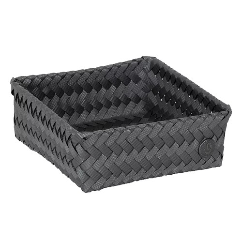 BROT-/OBSTKORB DUNKELGRAU ABM. 18x18X(H)7CM. HANDEDBY