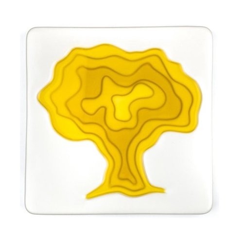 Olijfolieschaal boom afm. 18x18x1,5cm. Laguiole Style de Vie